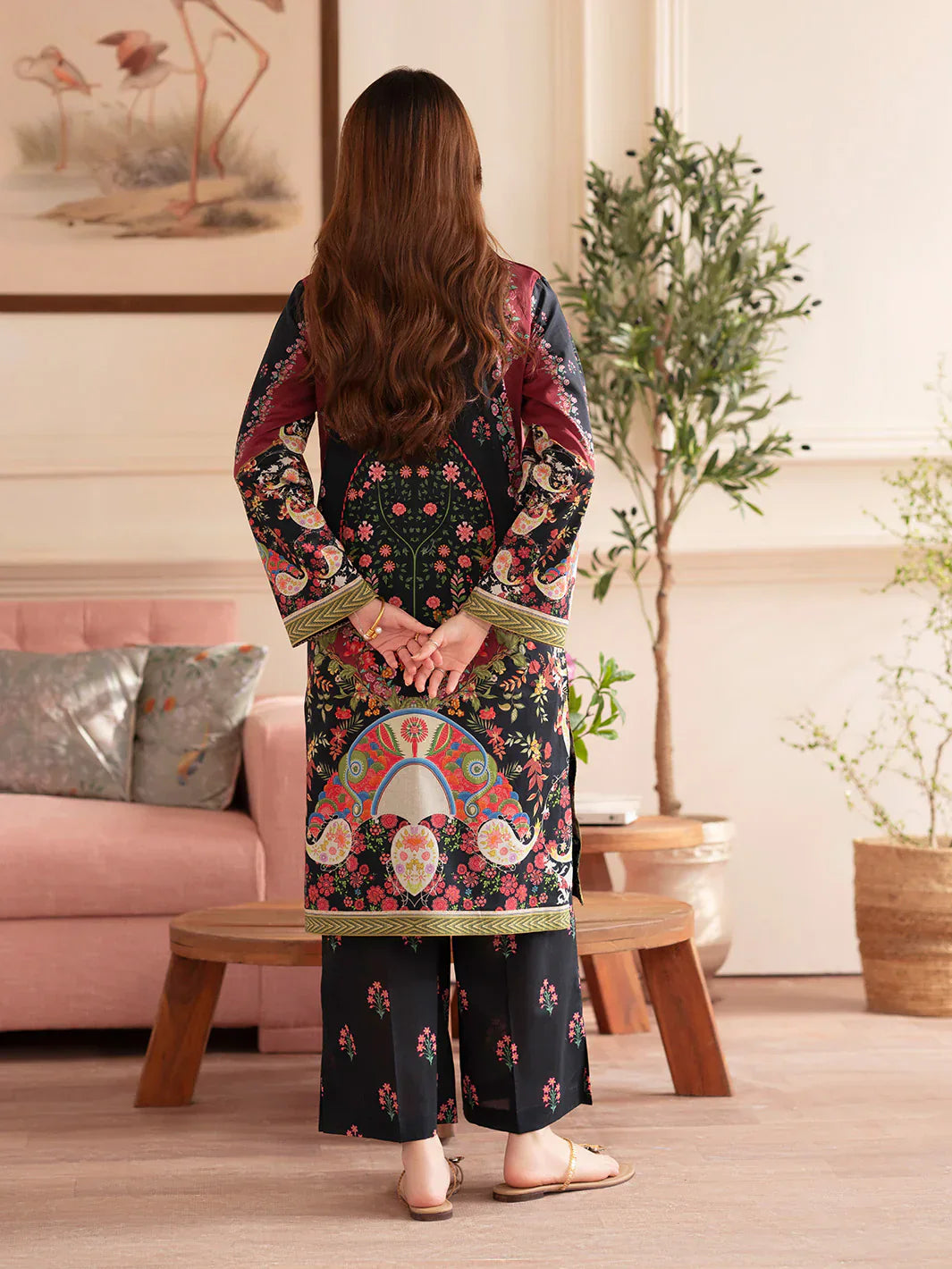 MAHNUR Digital Printed Co-Ords Set (Shirt & Trouser)
