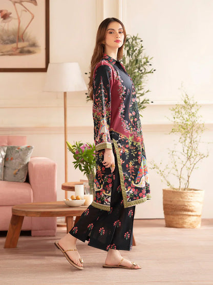 MAHNUR Digital Printed Co-Ords Set (Shirt & Trouser)