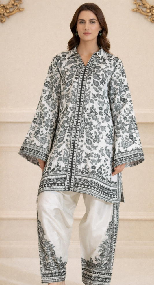 Gul Ahmed YOLO Digital Printed Co-Ords Set (Shirt & Trouser)